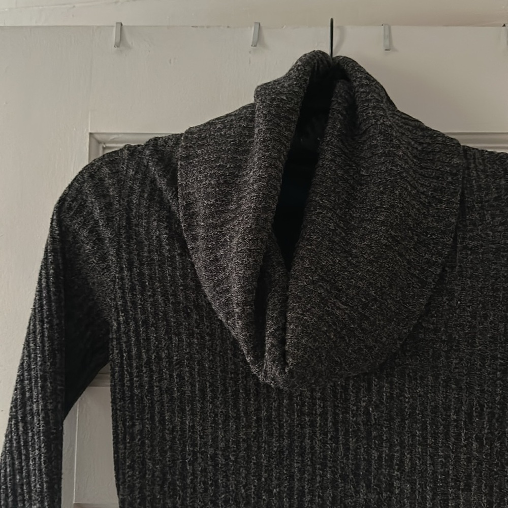 Aqua cowl neck sweater dress - S - Dark Grey